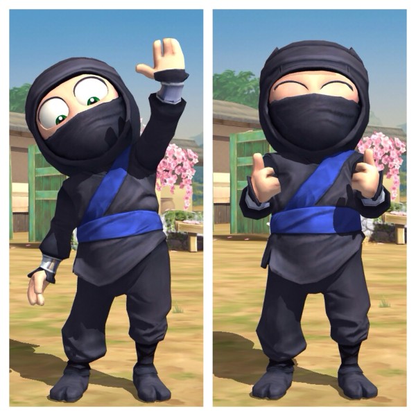 Clumsy Ninja: High Five nach einem erfolgreichen Training