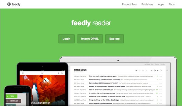 feedly (http://cloud.feedly.com/#welcome)