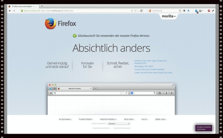 Firefox. So sieht der Browser mit meinen Erweiterungen aus
