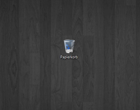 Leerer Papierkorb (Desktop-Symbol von Windows 7)