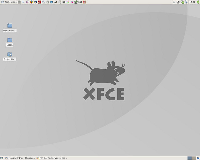 Screenshot: XFCE Desktop gesamt