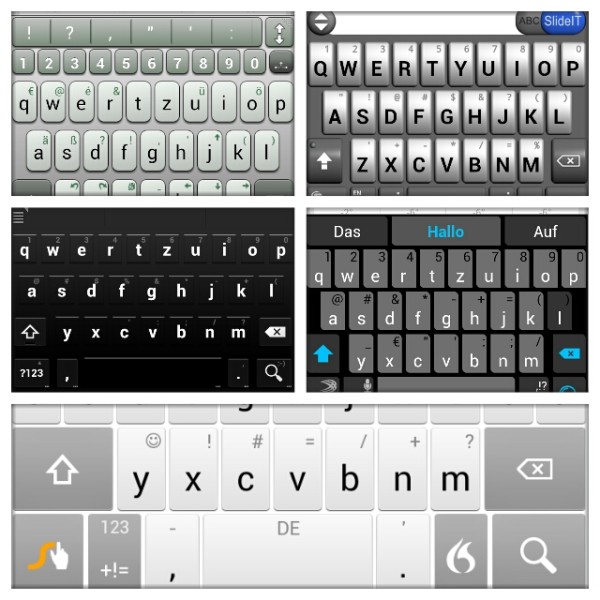 Collage mit diversen Android Keyboards